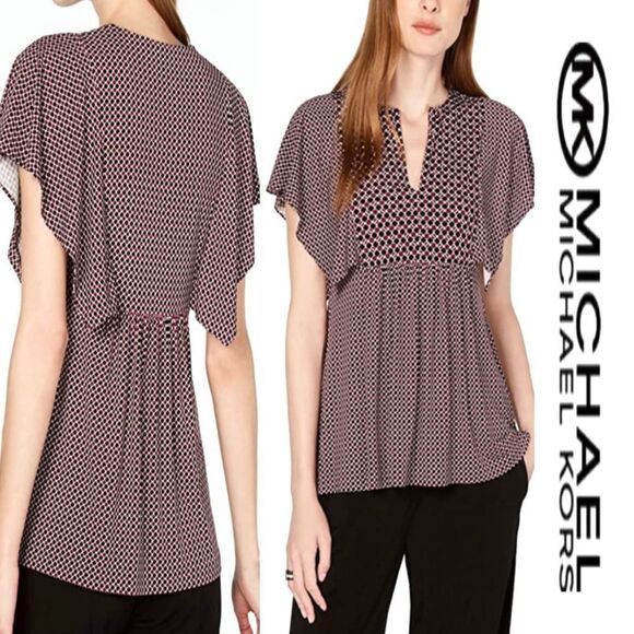 Michael Kors Flutter Sleeve Top - Picture 1 of 10